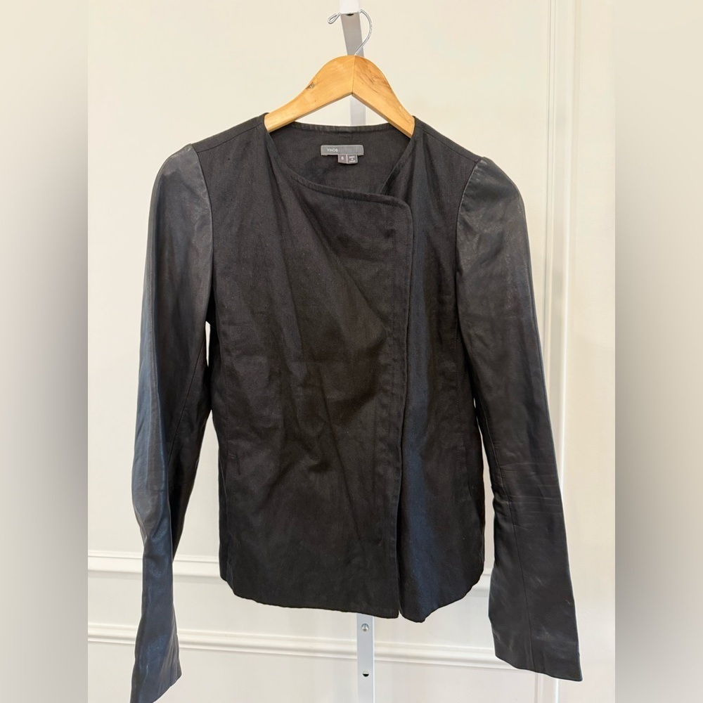 Vince Linen Leather Jacket